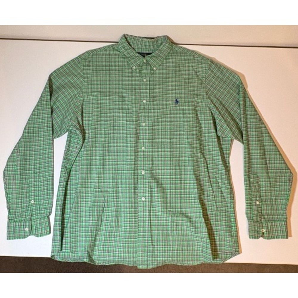 Polo Ralph Lauren Plaid Button Down Shirt | Green | 2XL